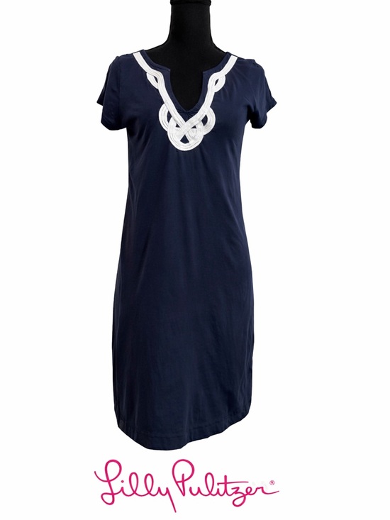 Lilly Pulitzer Dresses & Skirts - Lili Pulitzer Navy Cotton‎ Dress size Small
